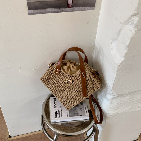 Women's Seaside Clutch Straw Shell-shaped Bohemian Rattan Women's Shoulder Bag