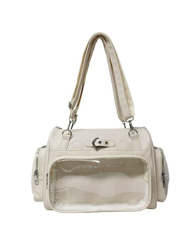 Women's Transparent Cartoon Shoulders One College Style Women's Shoulder Bag