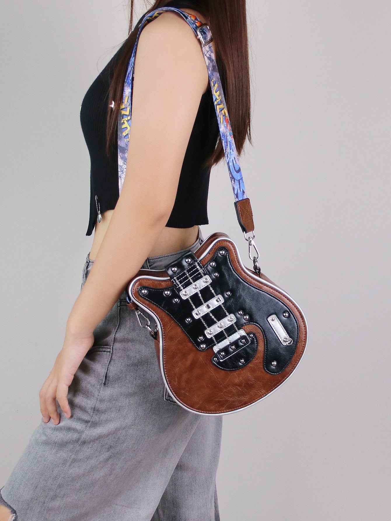 Personalized Creative Hot American Retro Guitar Shape Bags