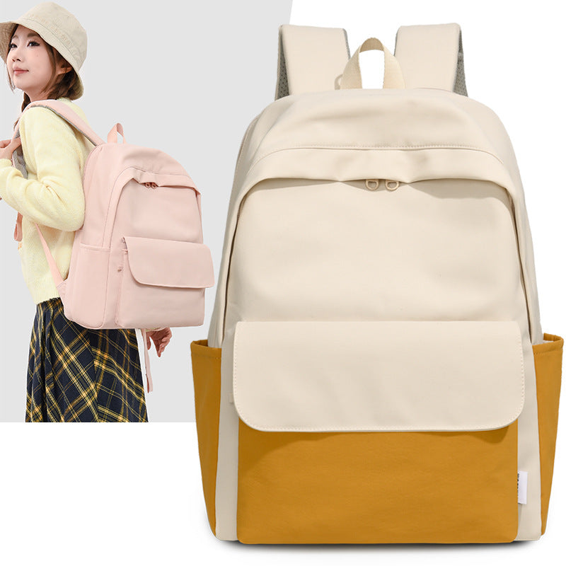 Men's Junior High Simple Large Capacity Waterproof Backpacks