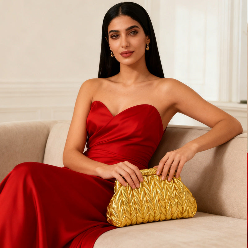 Women's Gold Light Luxury Dinner Elegant Graceful High Sense Handbags