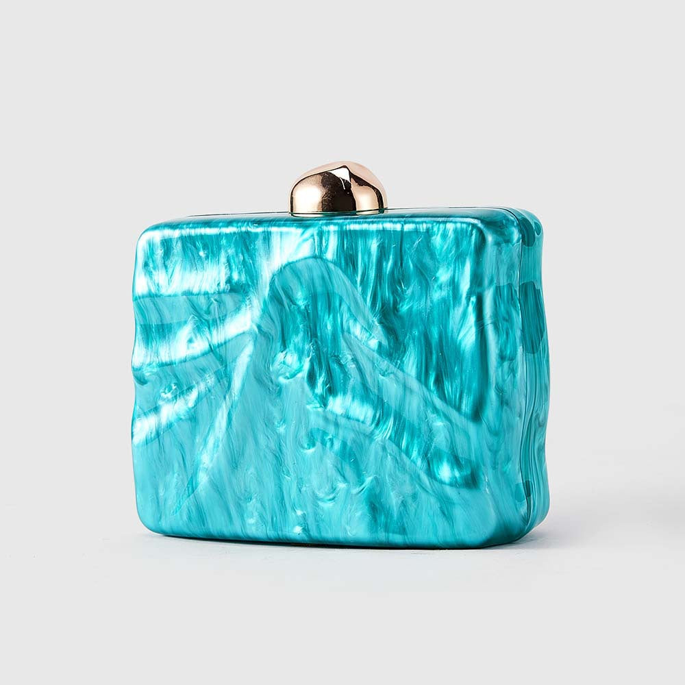 Women's Press Acrylic Wedding Banquet Clutch Chain Dinner Bag
