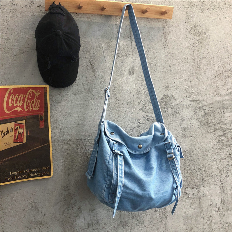 Versatile Fashion Trendy Jeans Class Commute Women's Messenger Bag