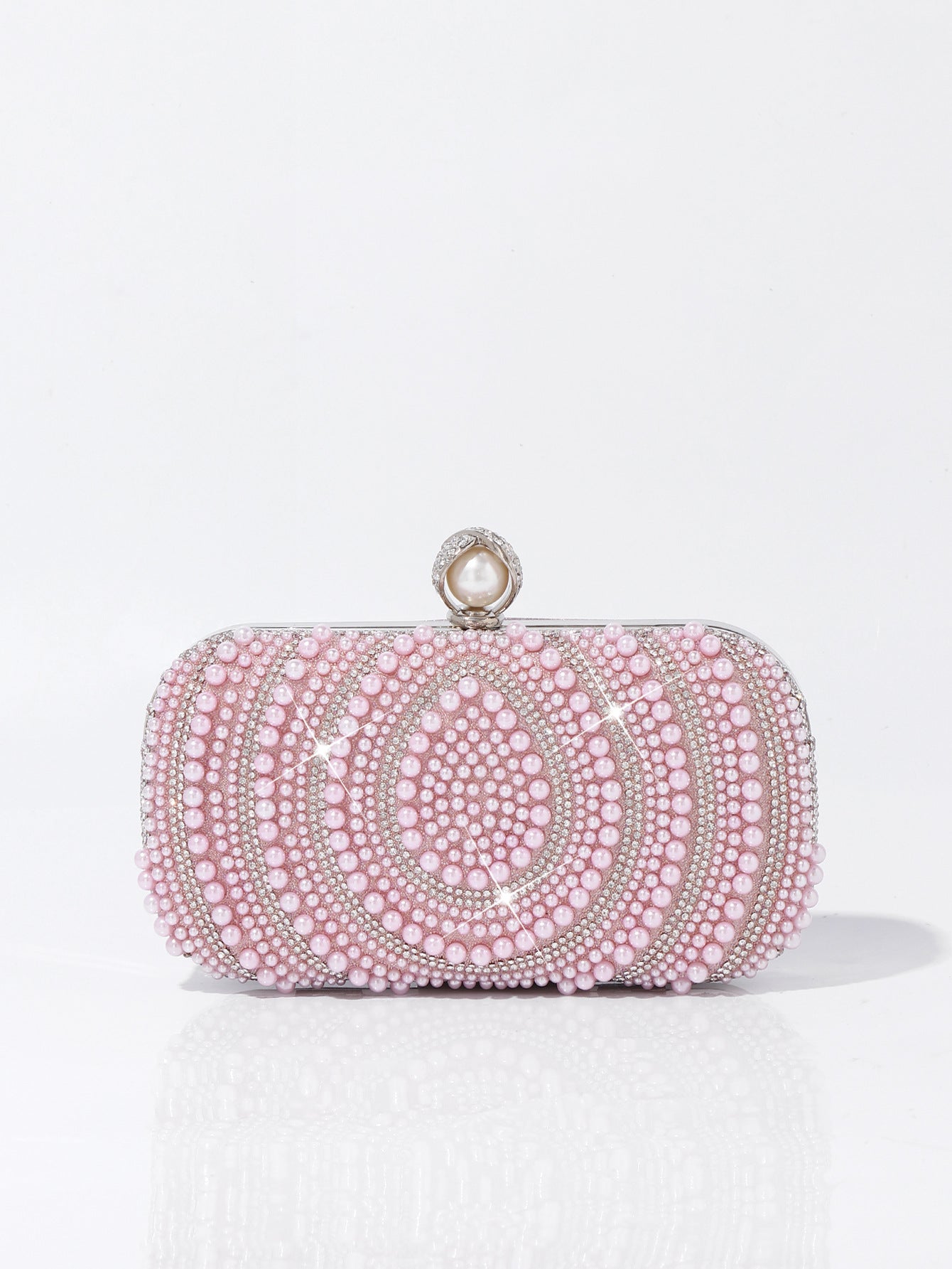 Vintage Water Drop Pearl Clutch Party Dinner Bag