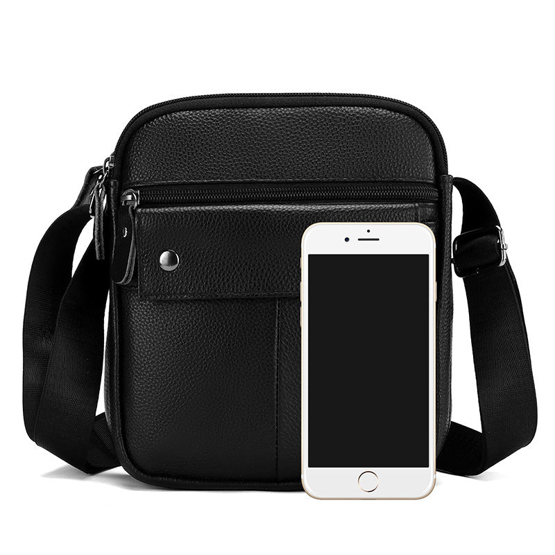 Men's Leather First Layer Cowhide Soft Men's Shoulder Bag
