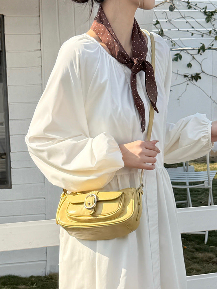 Leather Retro Commute Leisure French Stick Underarm Women's Shoulder Bag
