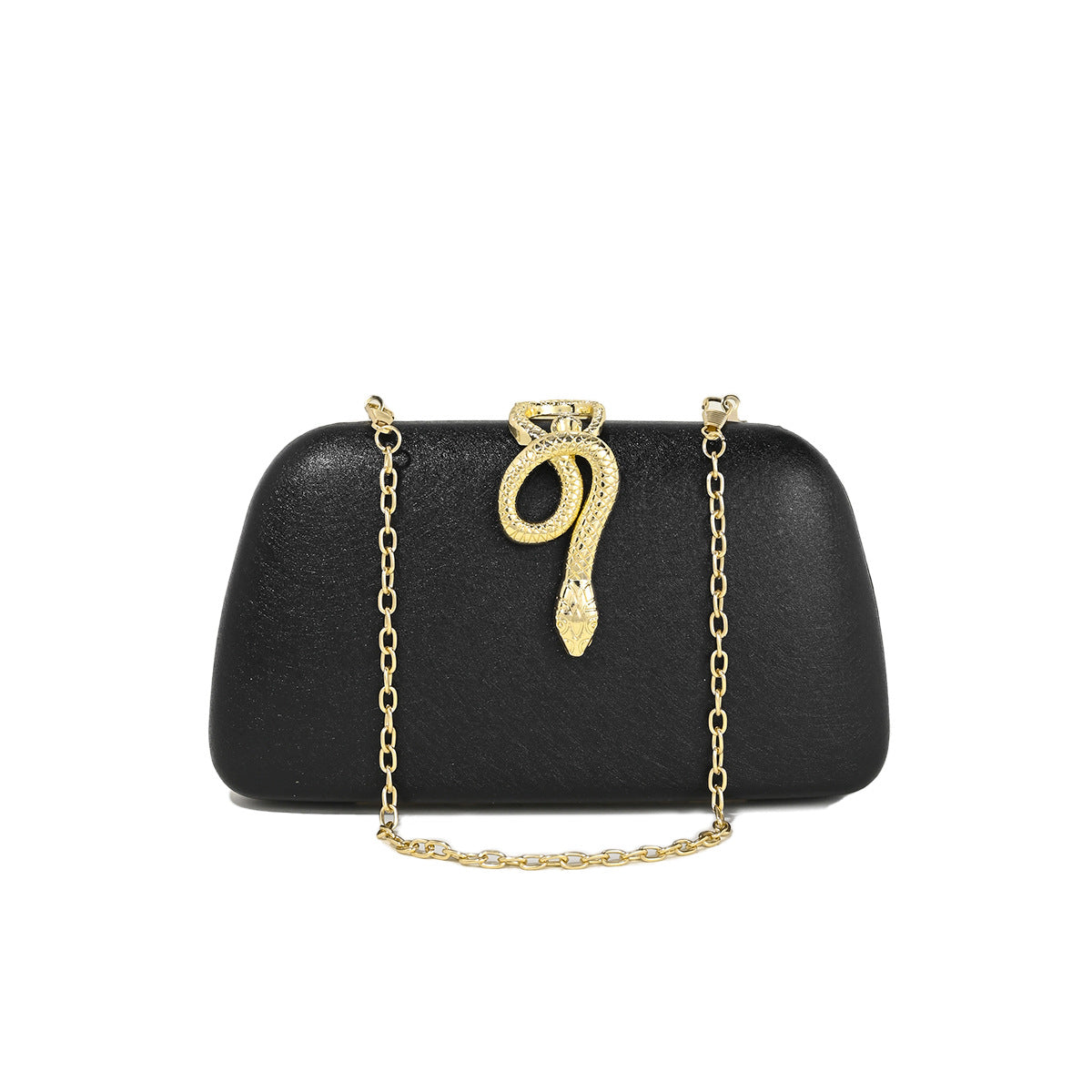 Metal Snake-shaped Design Clutch Dress One Chain Dinner Bag