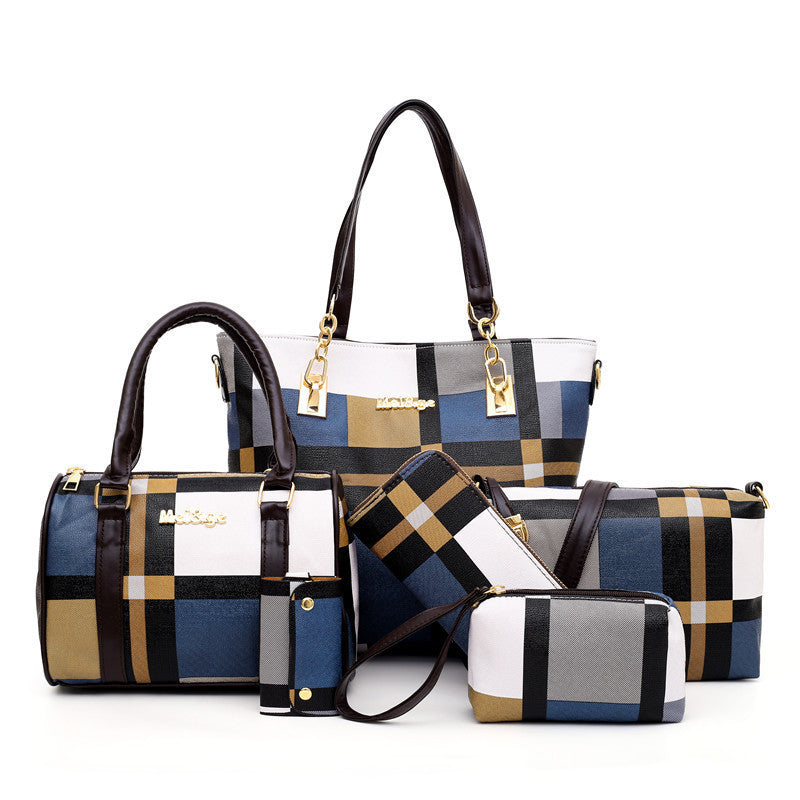Women's Classic Korean Style Fashion Contrast Color Shoulder Bags