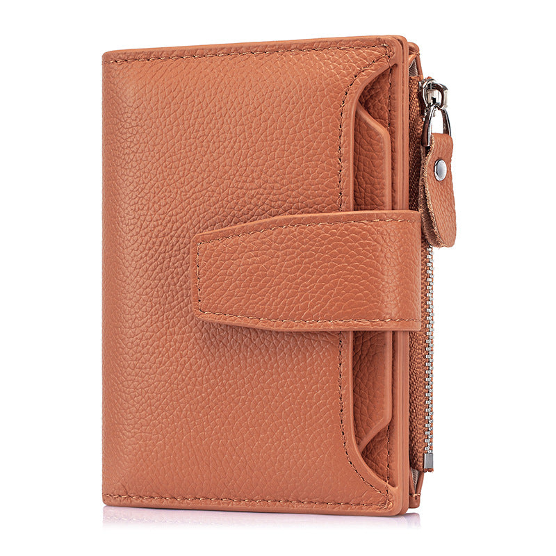 Genuine Leather Cowhide Swiping High Sense Ladies Wallet