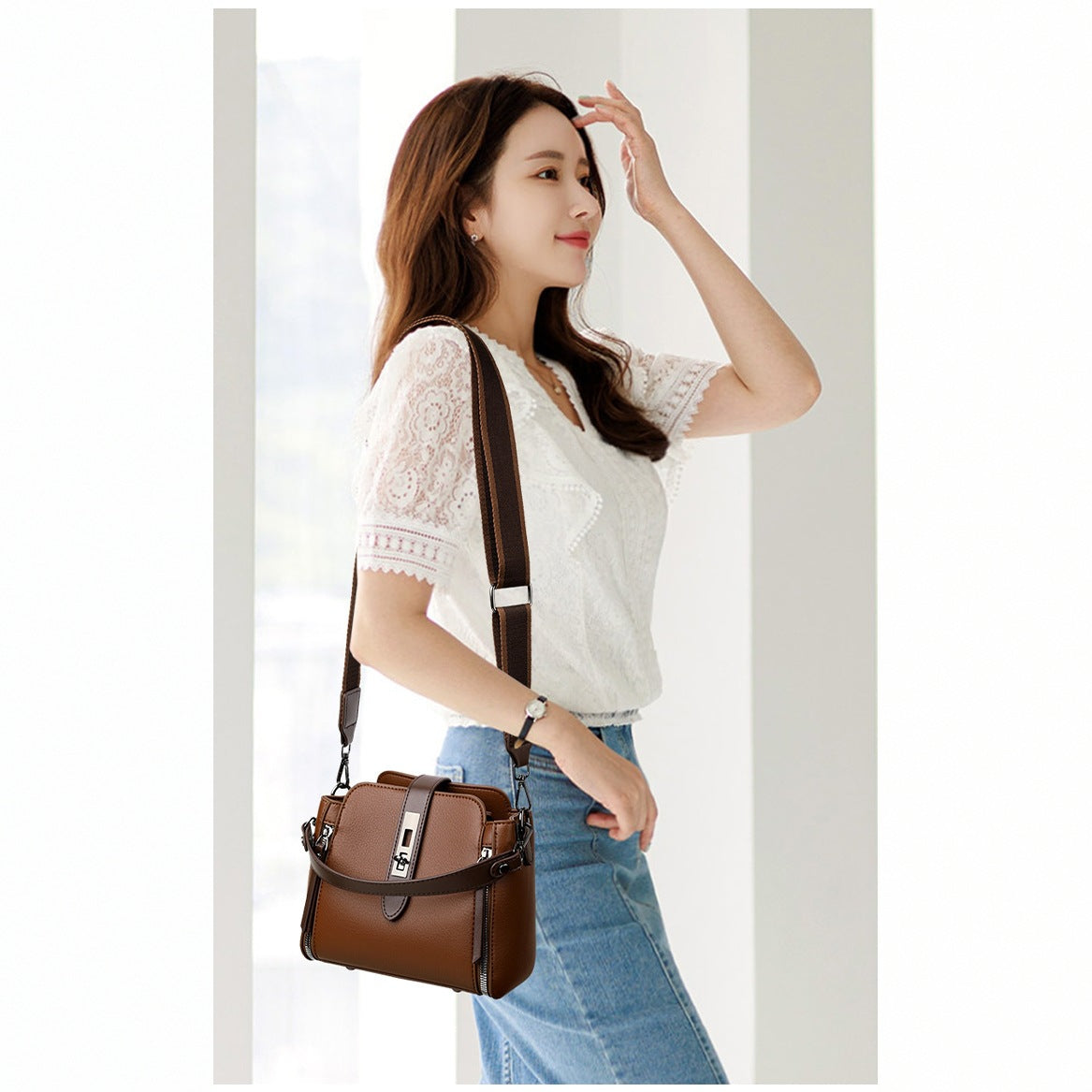 Women's Niche High Sense Fashion Commuter Bucket Bags