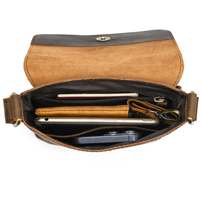 Men's Leather Fashion Crazy Horse First Layer Men's Shoulder Bag