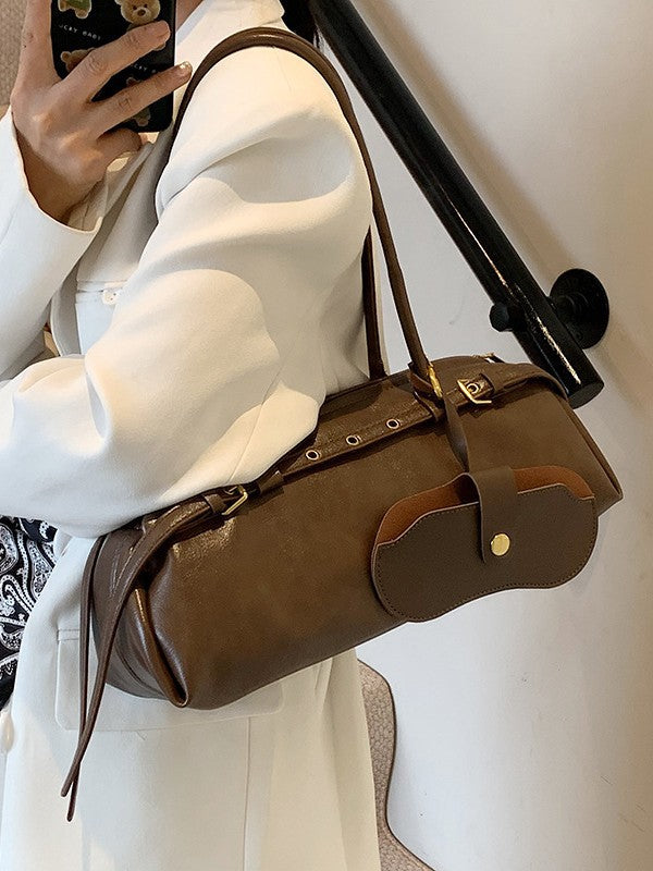 Women's Red Long Underarm Charter Car Style Hot French Stick Women's Shoulder Bag