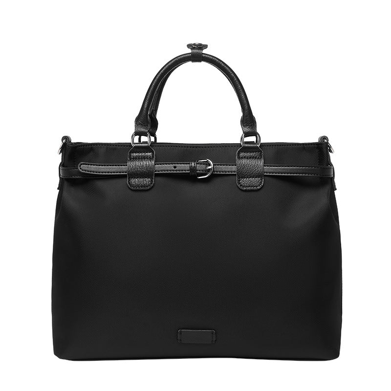 Women's Oxford Cloth Genuine Leather Commuter Minority Women's Messenger Bag