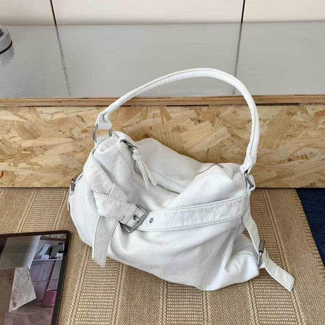 Capacity Soft Leather Retro Underarm Lazy Hot Women's Shoulder Bag