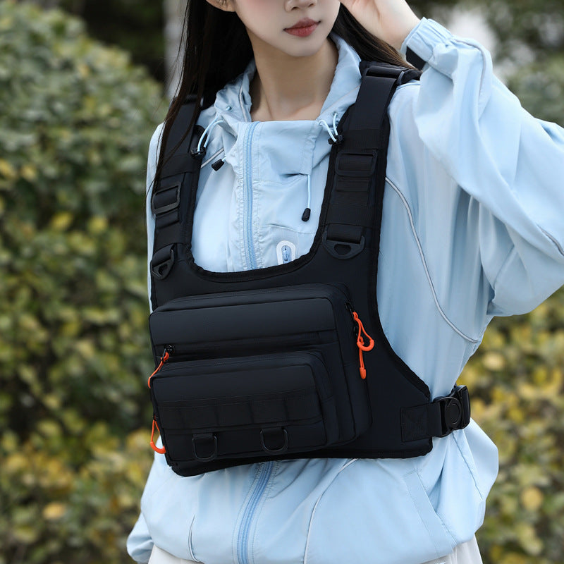 Attractive Men's Tactics Vest Riding Running Sports Satchel, Hanging Bag