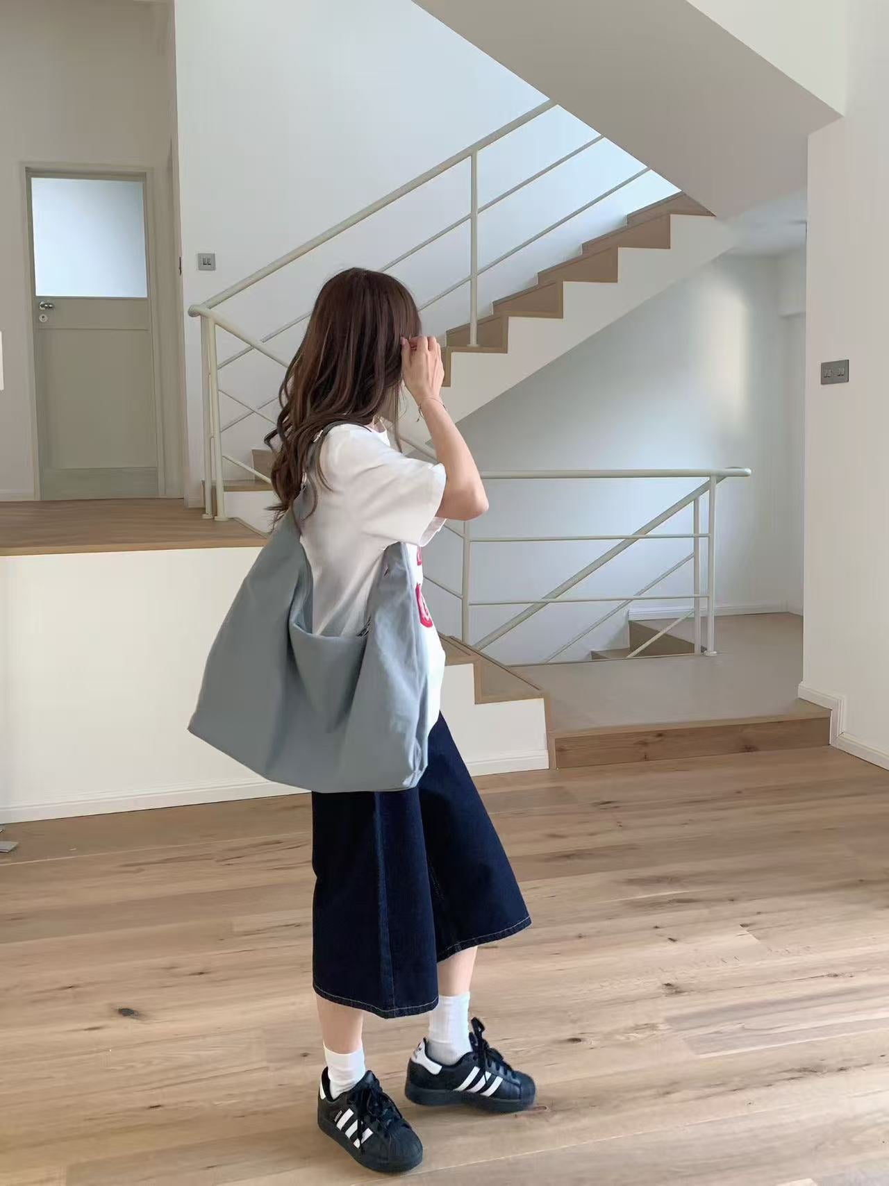 Women's Canvas Fashionable Elegant Large Capacity Underarm Bags