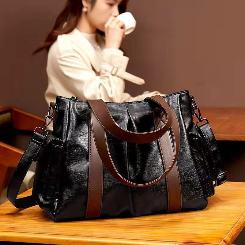 Women's Large Capacity Soft Leather Fashionable Women's Shoulder Bag