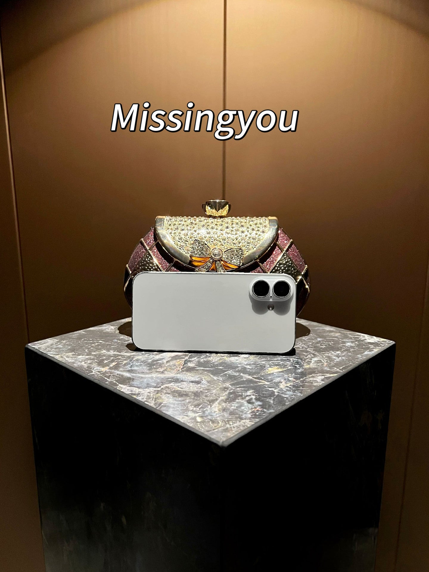 Fashion Exquisite Versatile Chain Bow Niche Dinner Bag