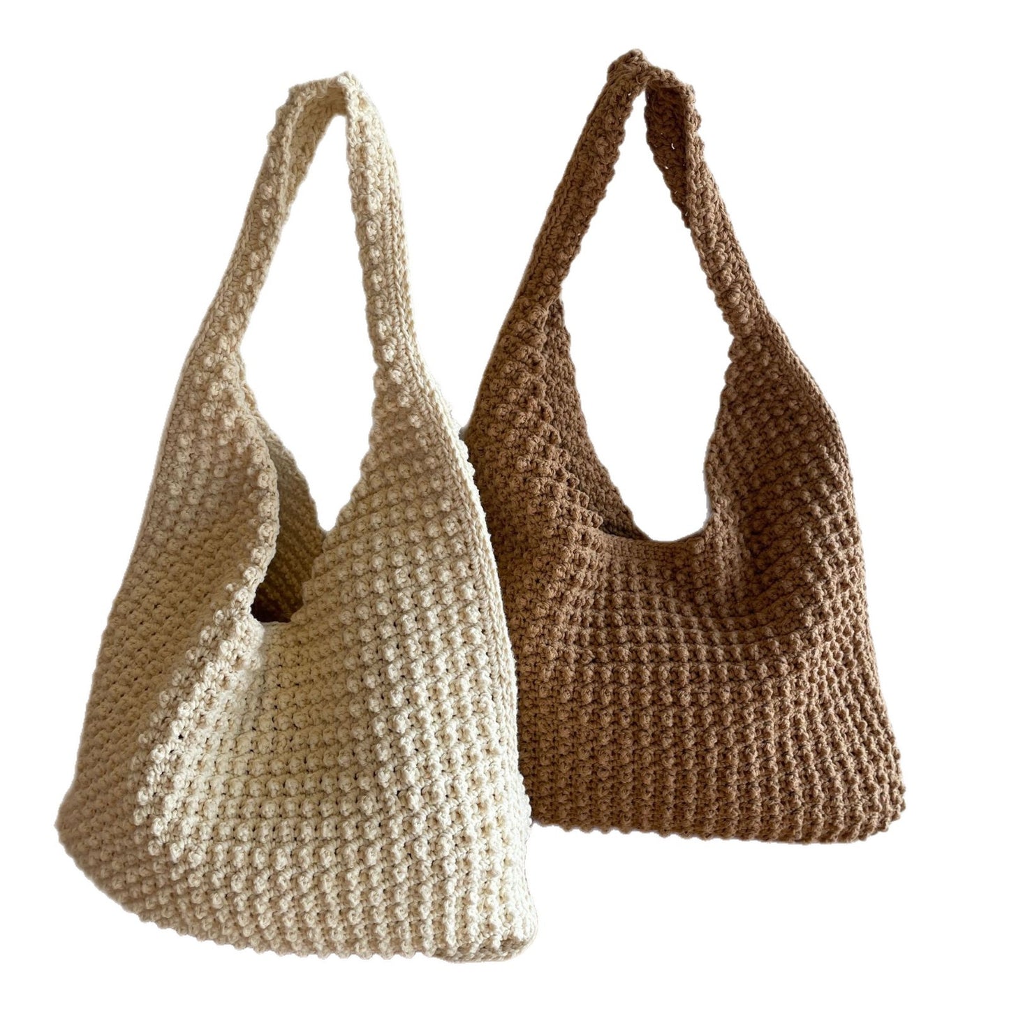Underarm Large Capacity Solid Color Cotton Women's Shoulder Bag