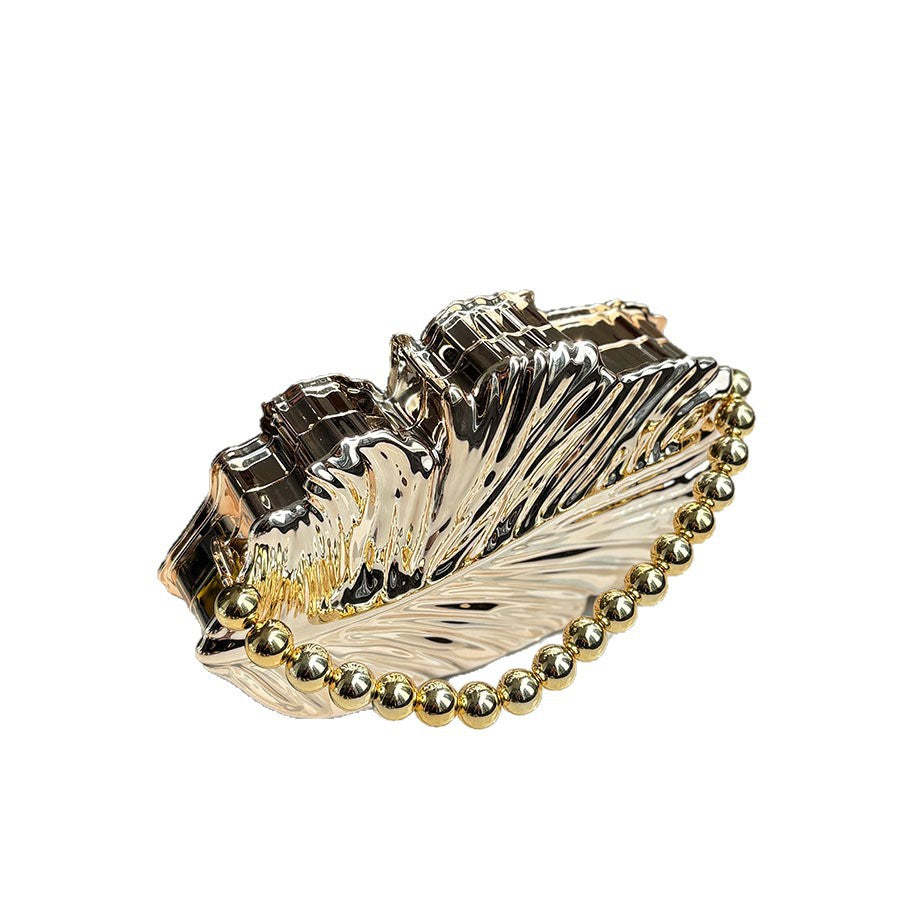 Clutch Glossy Gilding Texture French Vintage Style Acrylic Women's Handbag