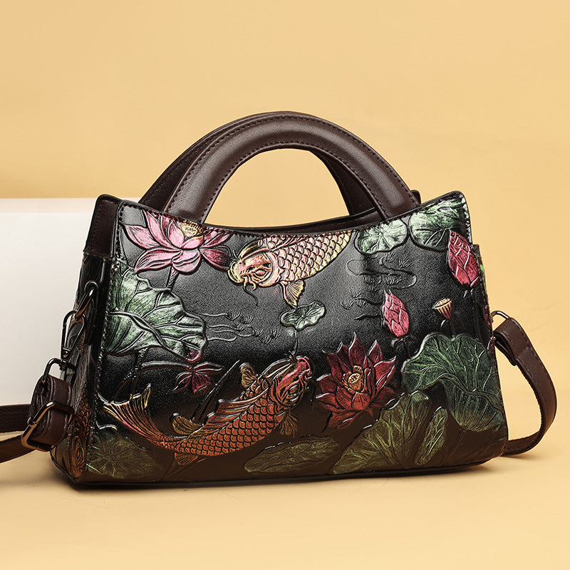 Fashion Alligator Print Temperament Mom Commute National Women's Messenger Bag