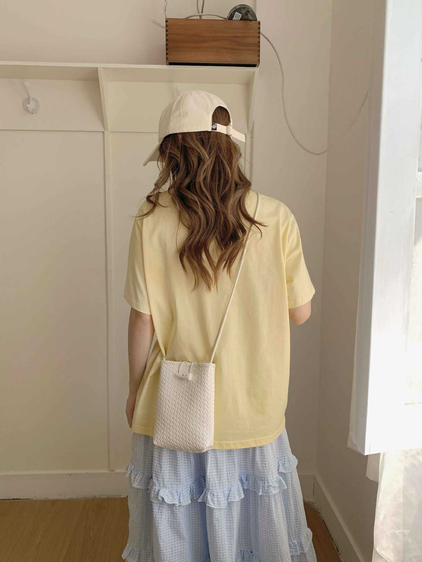 Women's Korean Style Red Simple Solid Color Small Square Bags