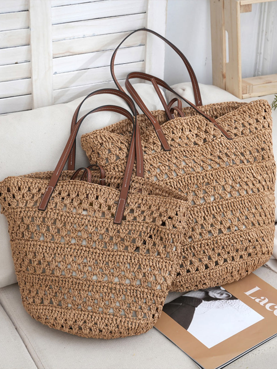 Large Capacity Shopping Trip Straw Fashion Tote Bag