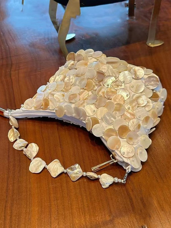Handmade Knitting Shell Beach Vacation Leisure Women's Handbag