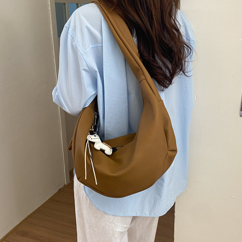 Women's Fashion Popular Solid Color Commuting Dumpling Women's Shoulder Bag