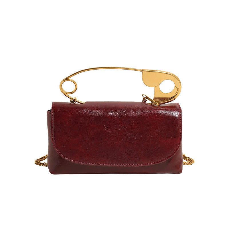 Winter High-grade Retro Pin Fashionable Chain Shoulder Bags