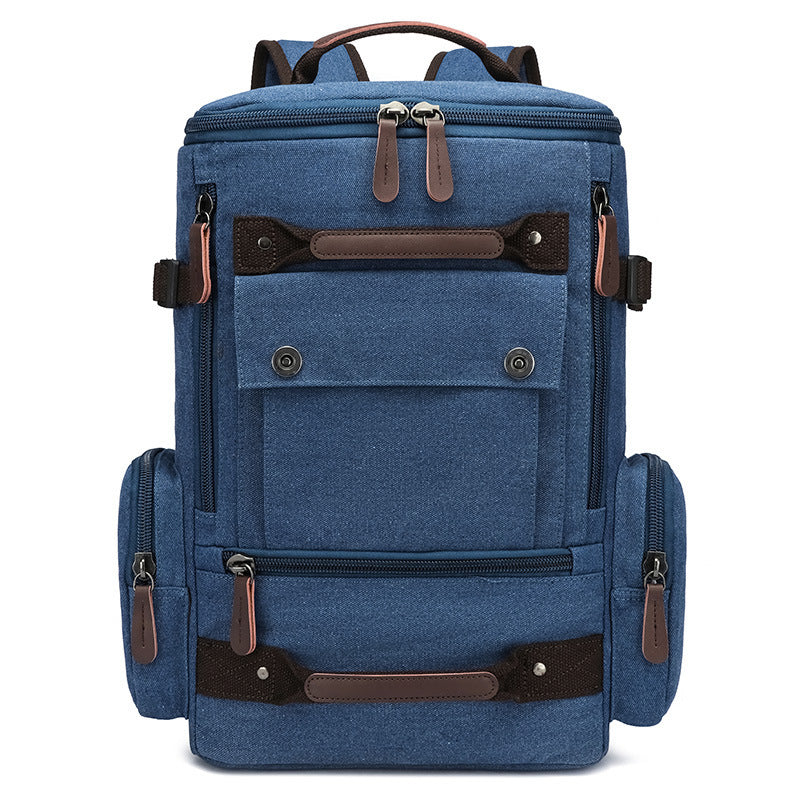 Classy Popular Men's Canvas Rivet Trendy Leisure Backpack
