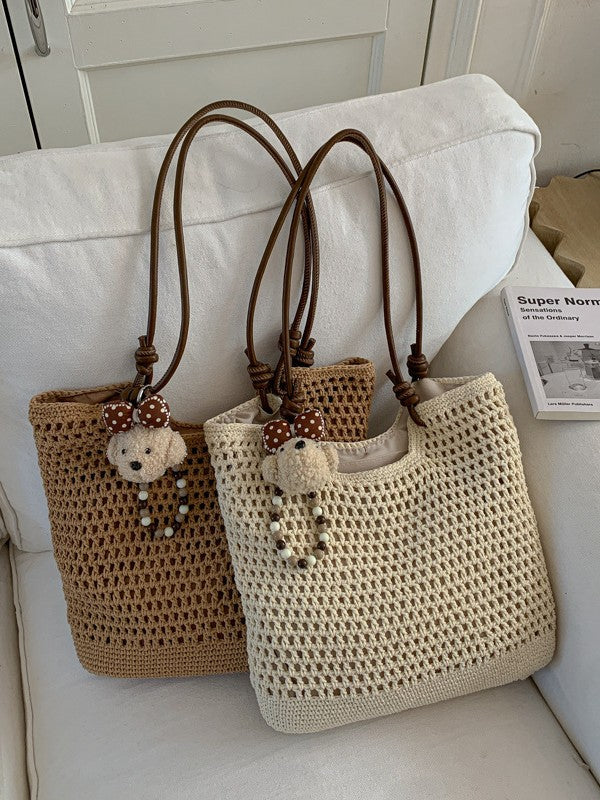 Spring Large Capacity Straw Woven Beach Tote Bag