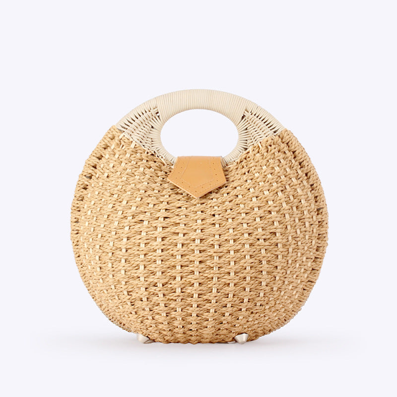 Fashion Shell Cute Personality Rattan Weave Beach Vacation Straw Women's Handbag
