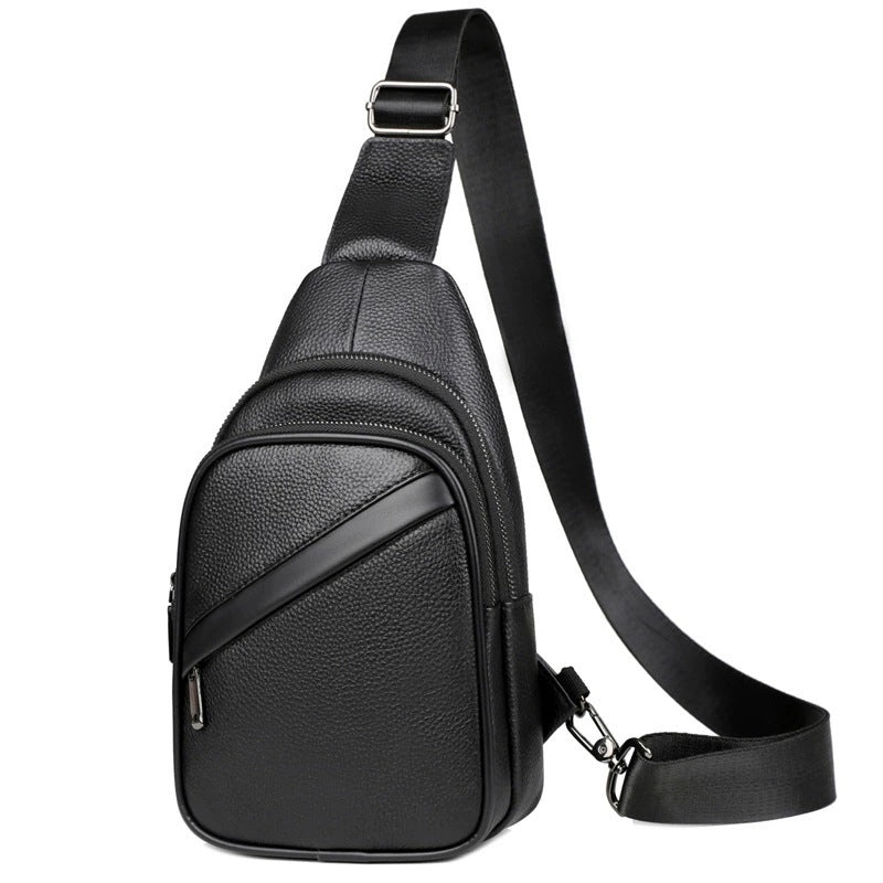 Men's Live Broadcast First Layer Cowhide Korean Men's Shoulder Bags