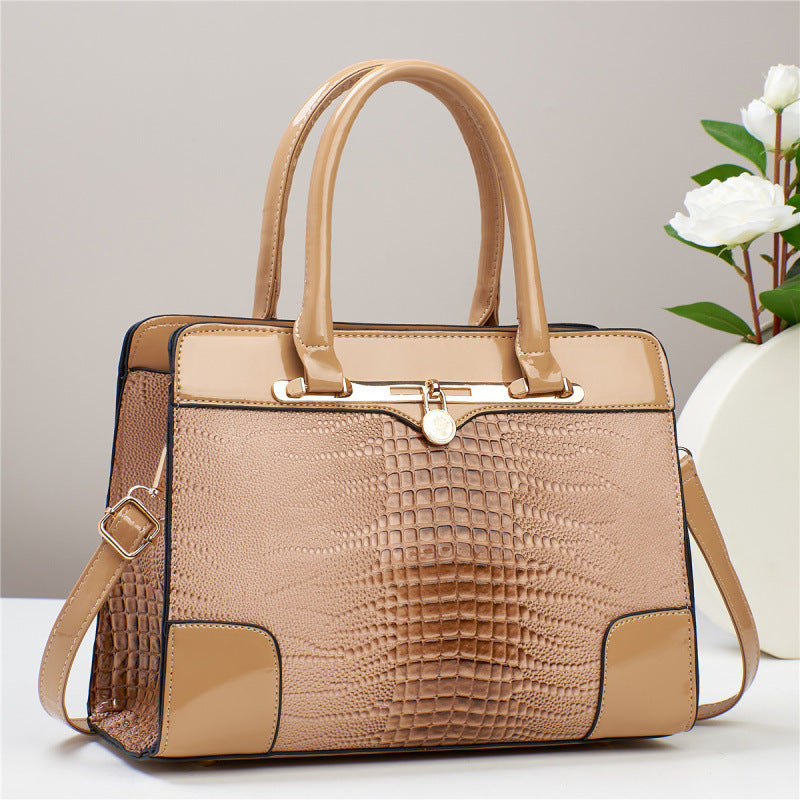 Women's Crocodile Pattern Fashion Mom Versatile Elegant Women's Handbag
