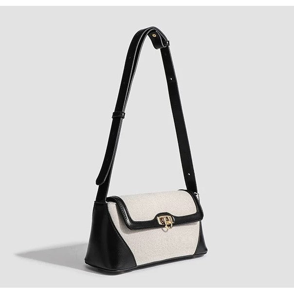Luxury Fashion French Stitching Elegant Leather Portable Women's Messenger Bag