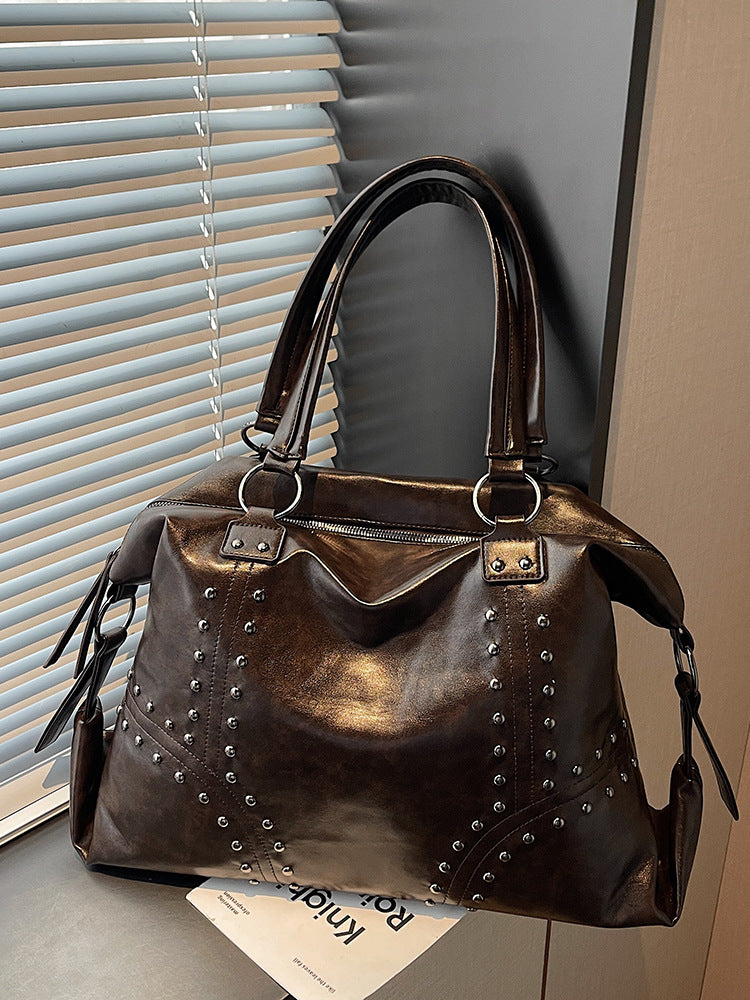 Rivet Female Winter Large Capacity Retro Bags