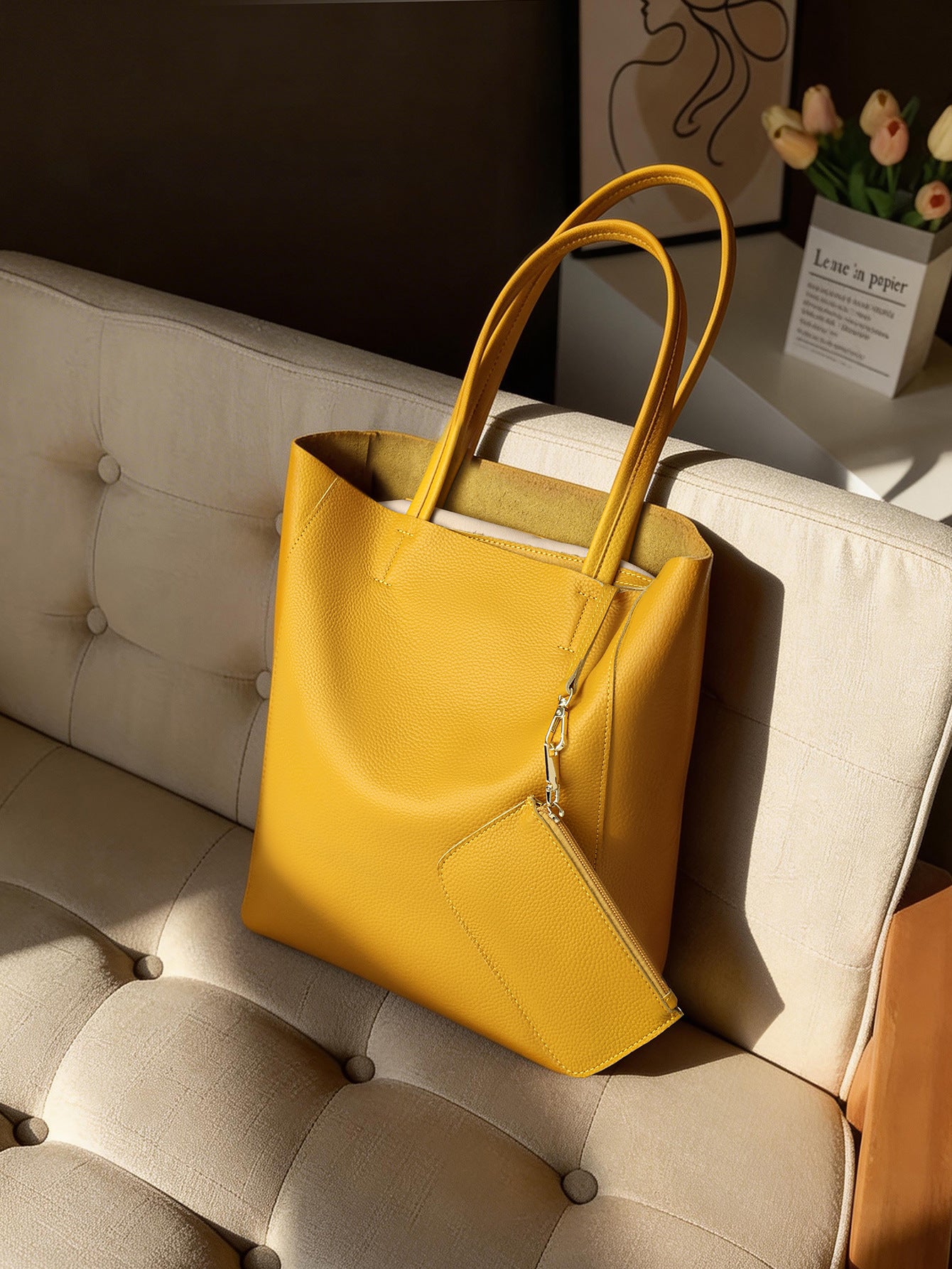 Women's Big First Layer Cowhide Portable Simplicity Genuine Large Capacity Women's Leather Bag