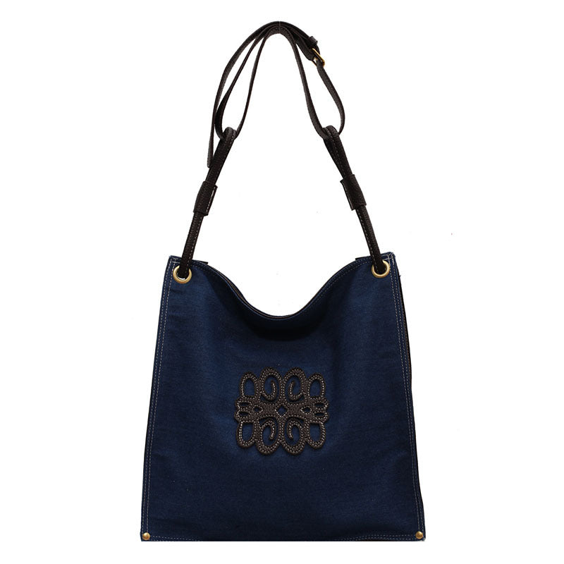 Women's Large Capacity Frosted Suede Underarm Minority Bucket Bags