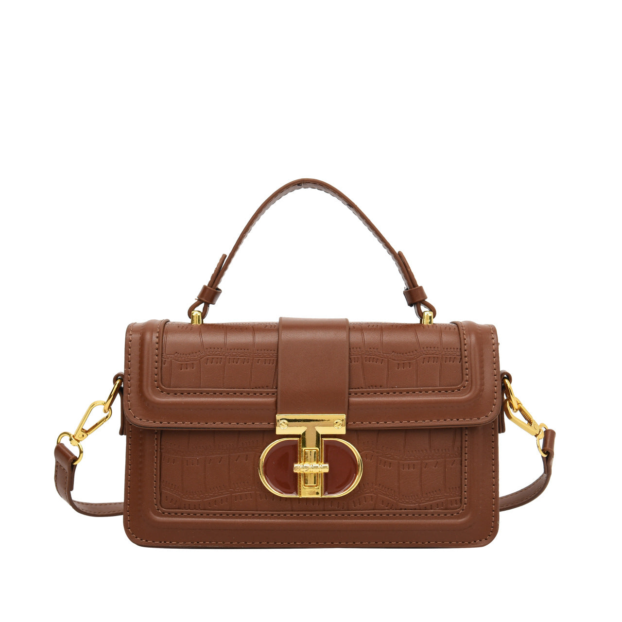 Women's Style Retro Summer Textured Personality Stone Small Square Bag