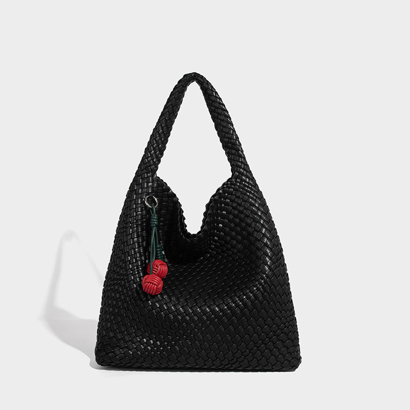 Women's Commuter Large Capacity Fashion Combination Handmade Woven Women's Shoulder Bag