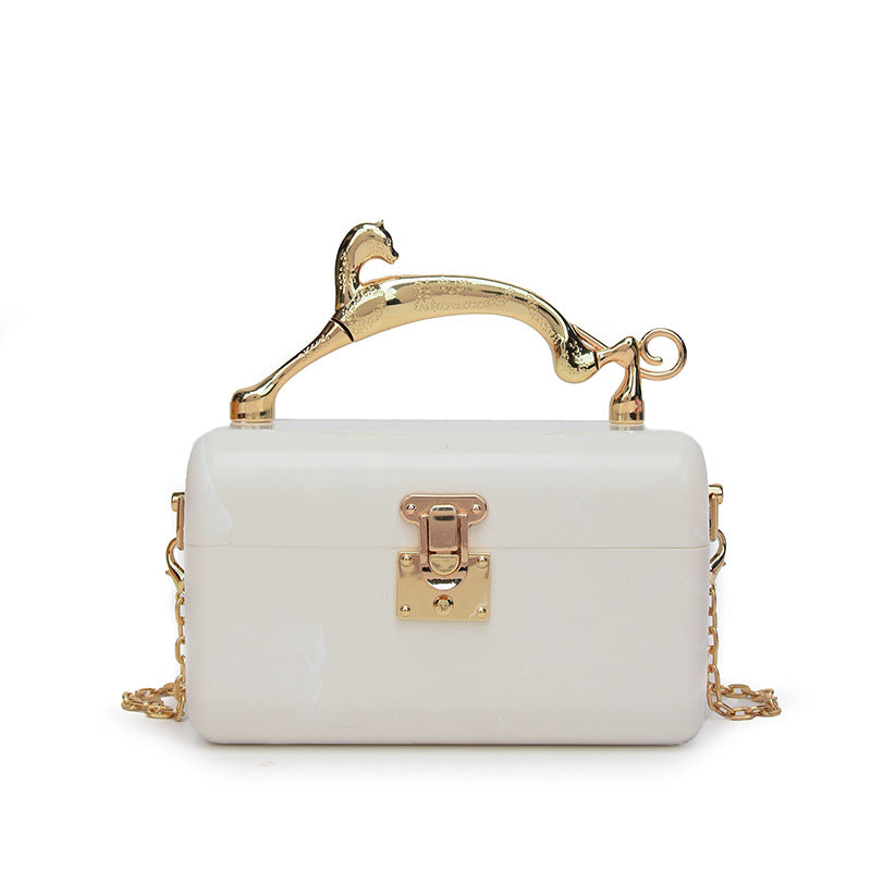 Women's Acrylic Box Fashion Leopard High-grade Women's Shoulder Bag