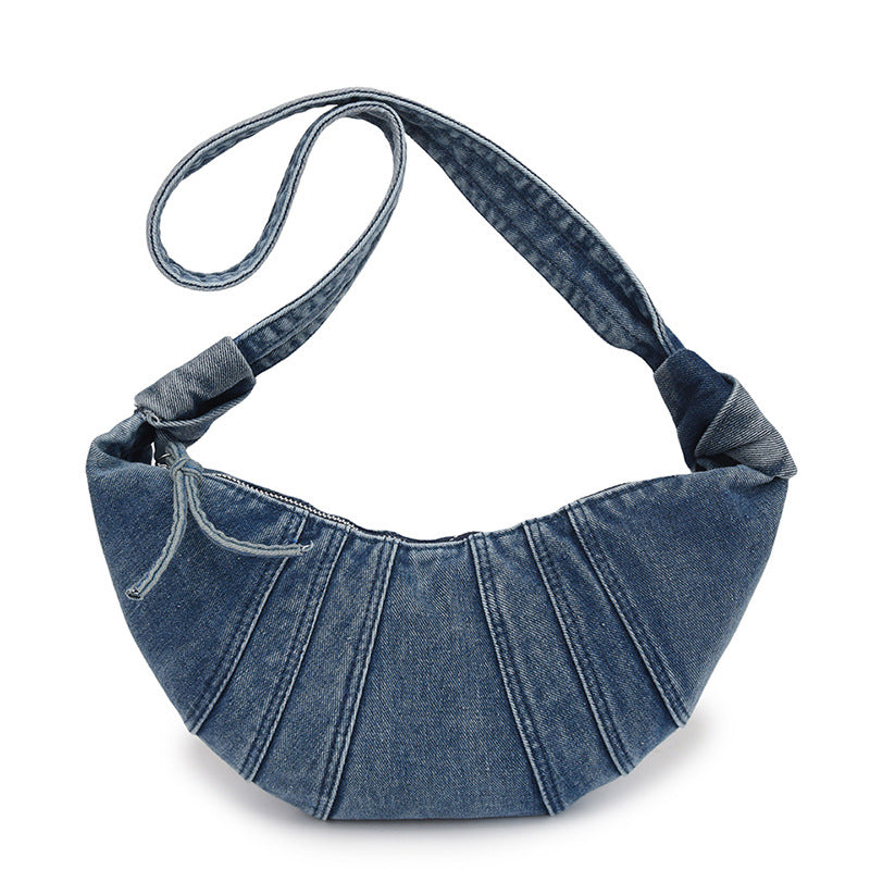 Women's Denim Stitching Dumpling High-grade Leisure Bags