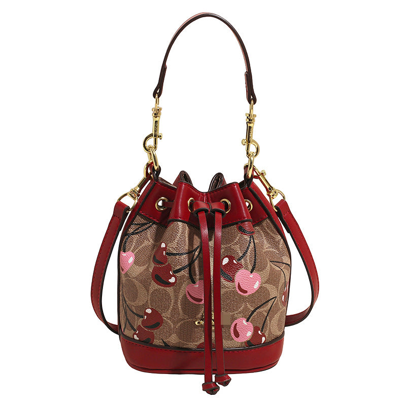 Women's Retro Drawstring Fashion Trend Advanced Texture Women's Handbag