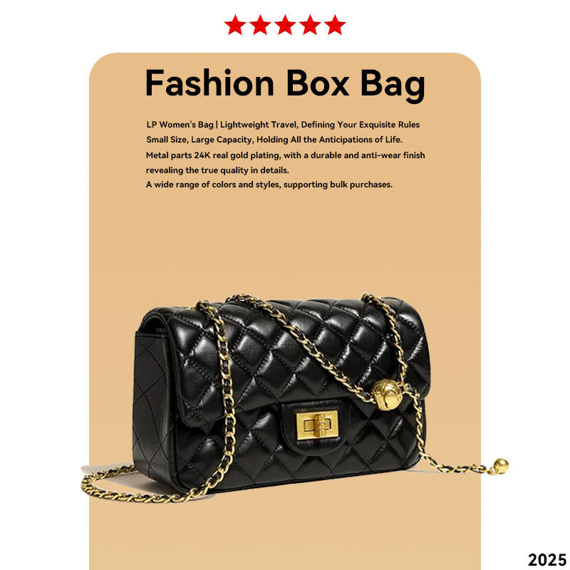 Layer Cowhide Diamond Simple Classic Style Bags