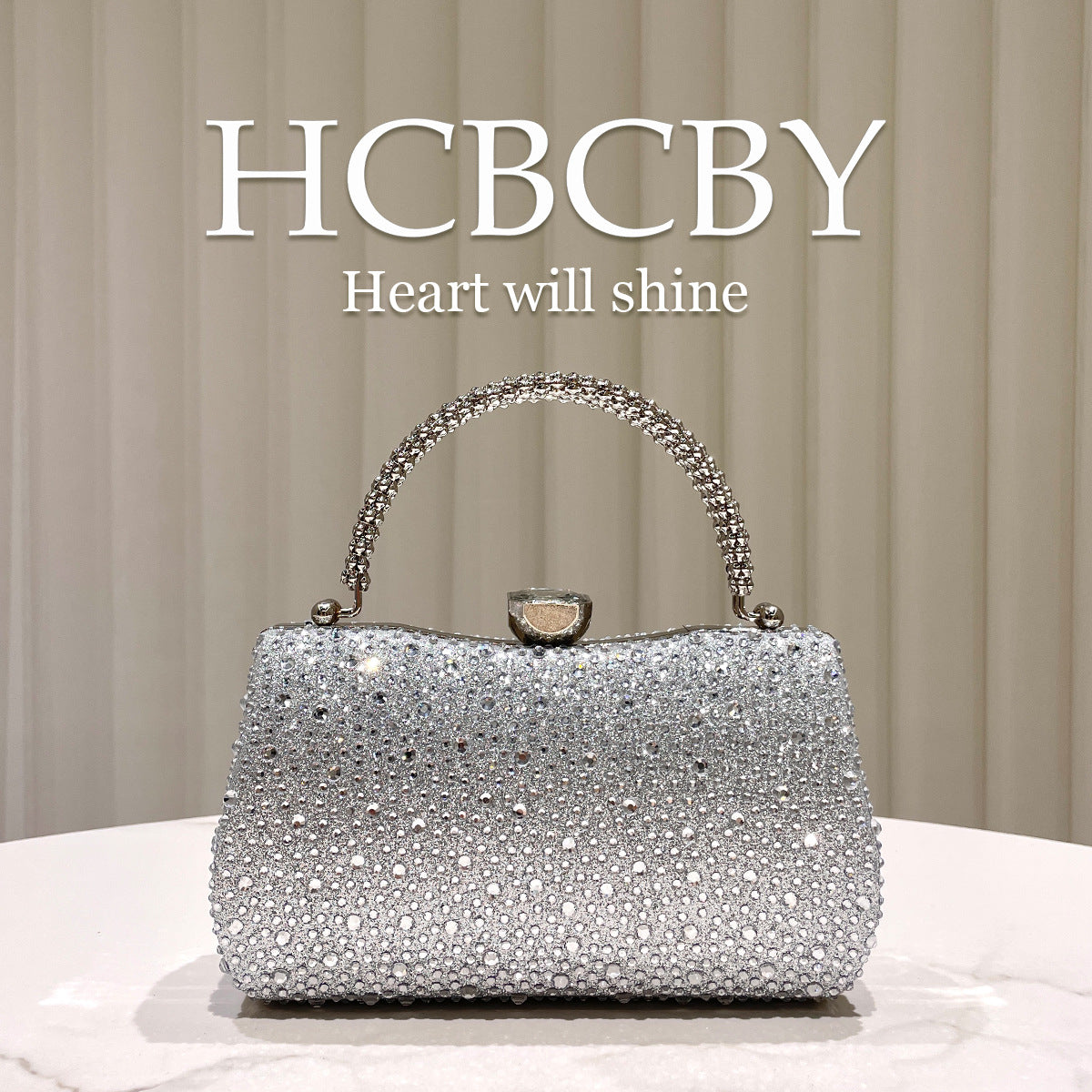 Women's Dark Green Flash Luxury Rhinestone Fashion Elegant Dinner Bag