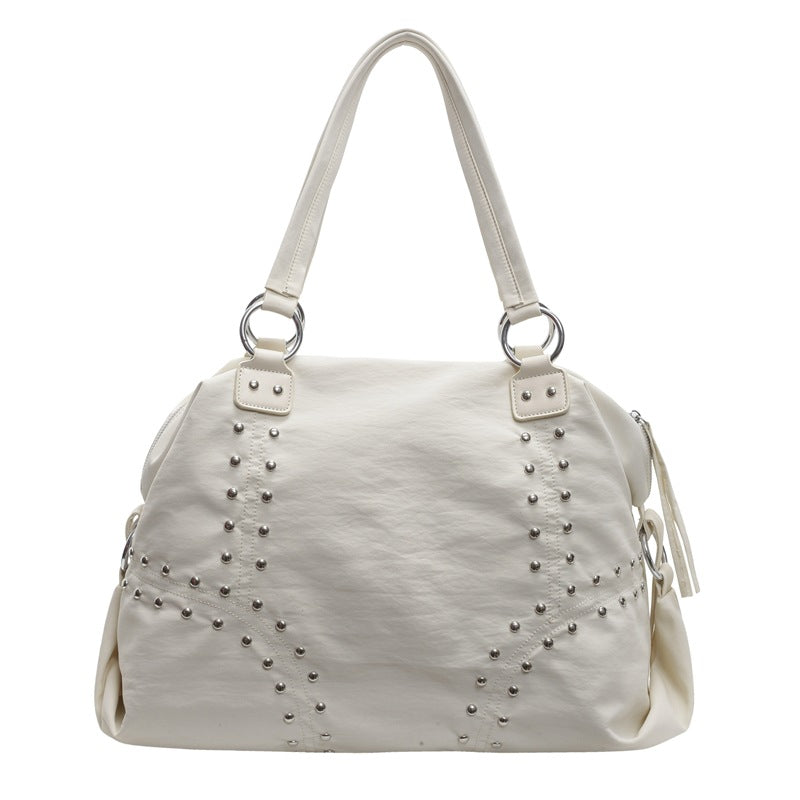 Autumn Popular Soft Cloth Studded Fashion Large Capacity Totes Leisure Bags