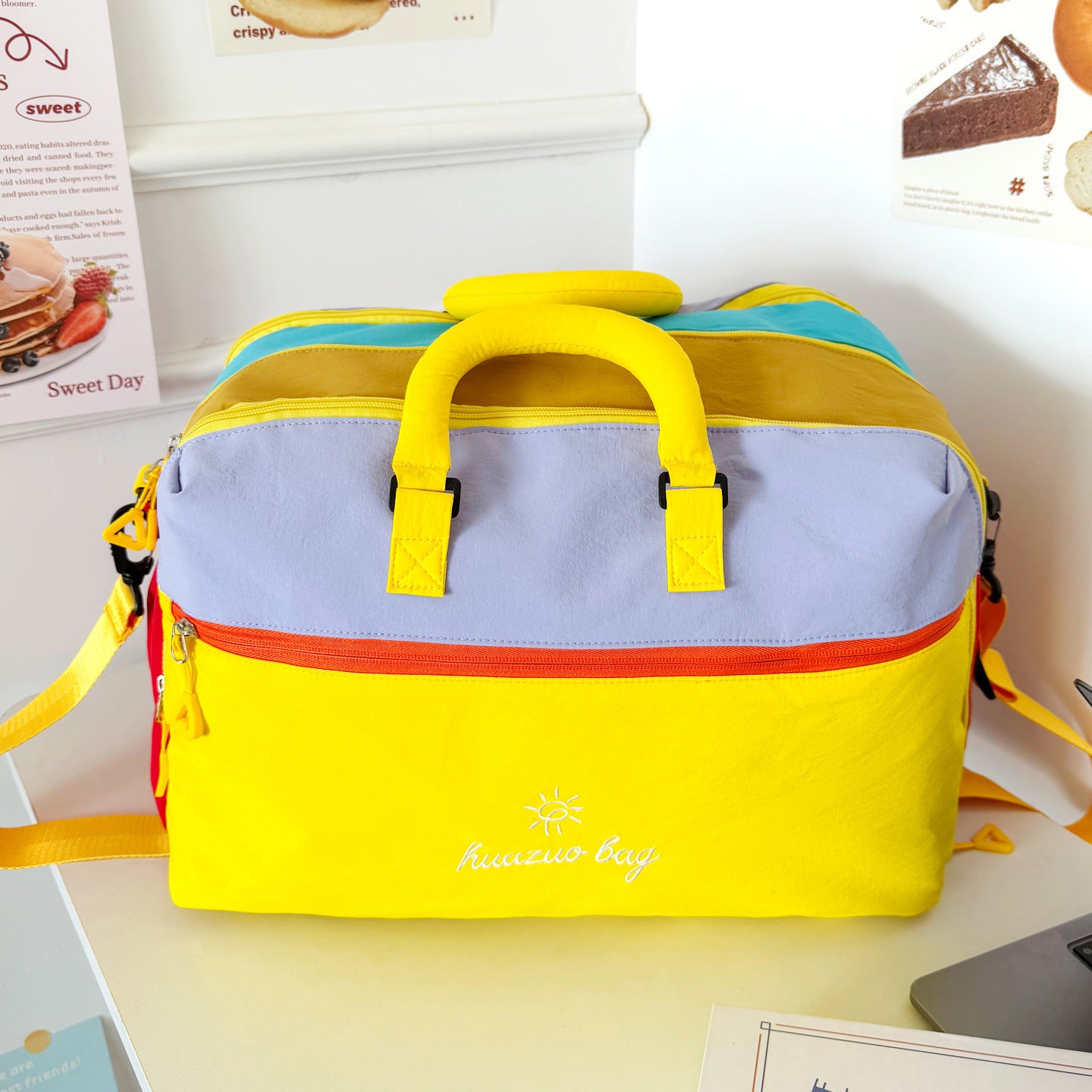 Women's Dopamine Large Capacity Hand-held Contrast Color Women's Shoulder Bag