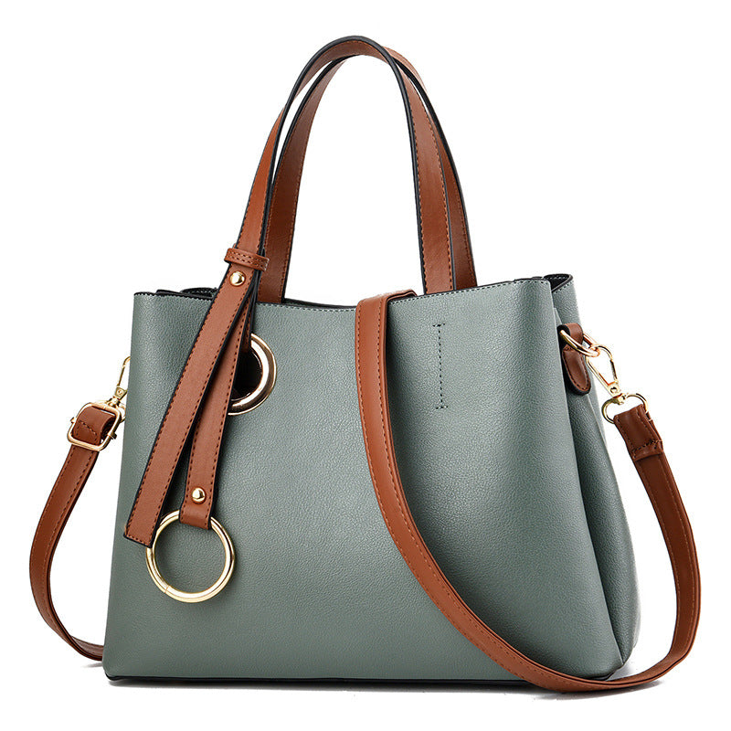 Large Simple Classy Soft Leather Capacity Women's Handbag