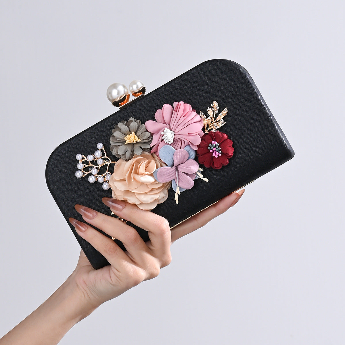 Clutch Flowers Female Temperament Wild Bridal Gown Dinner Bag
